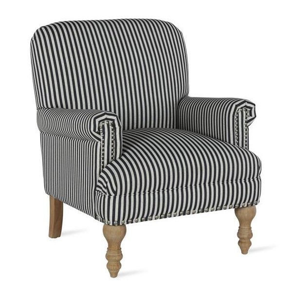 Dorel Living Dorel Living DA7902-BK Jaya Accent Chair; Black Stripe DA7902-BK